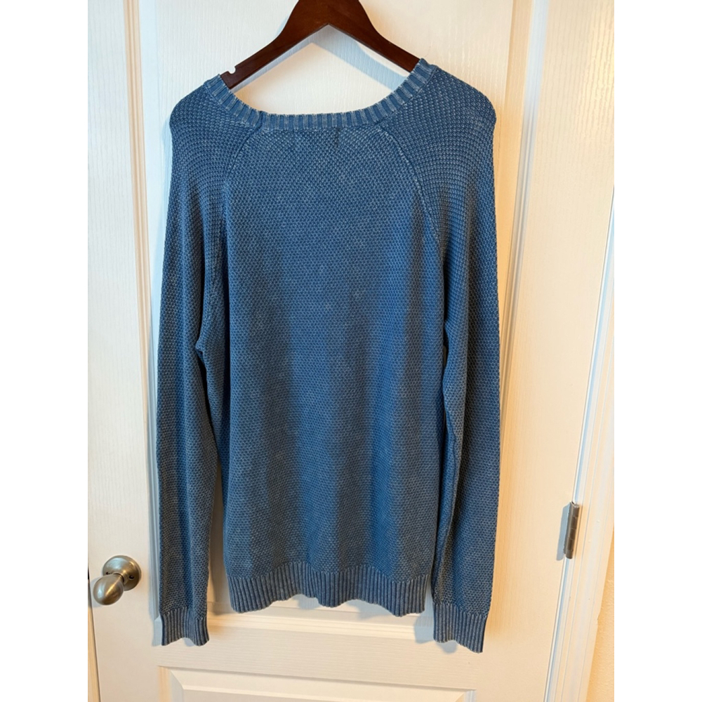 Men's Thomas Sterling Blue Cotton Sweater Size M - Picture 2 of 4